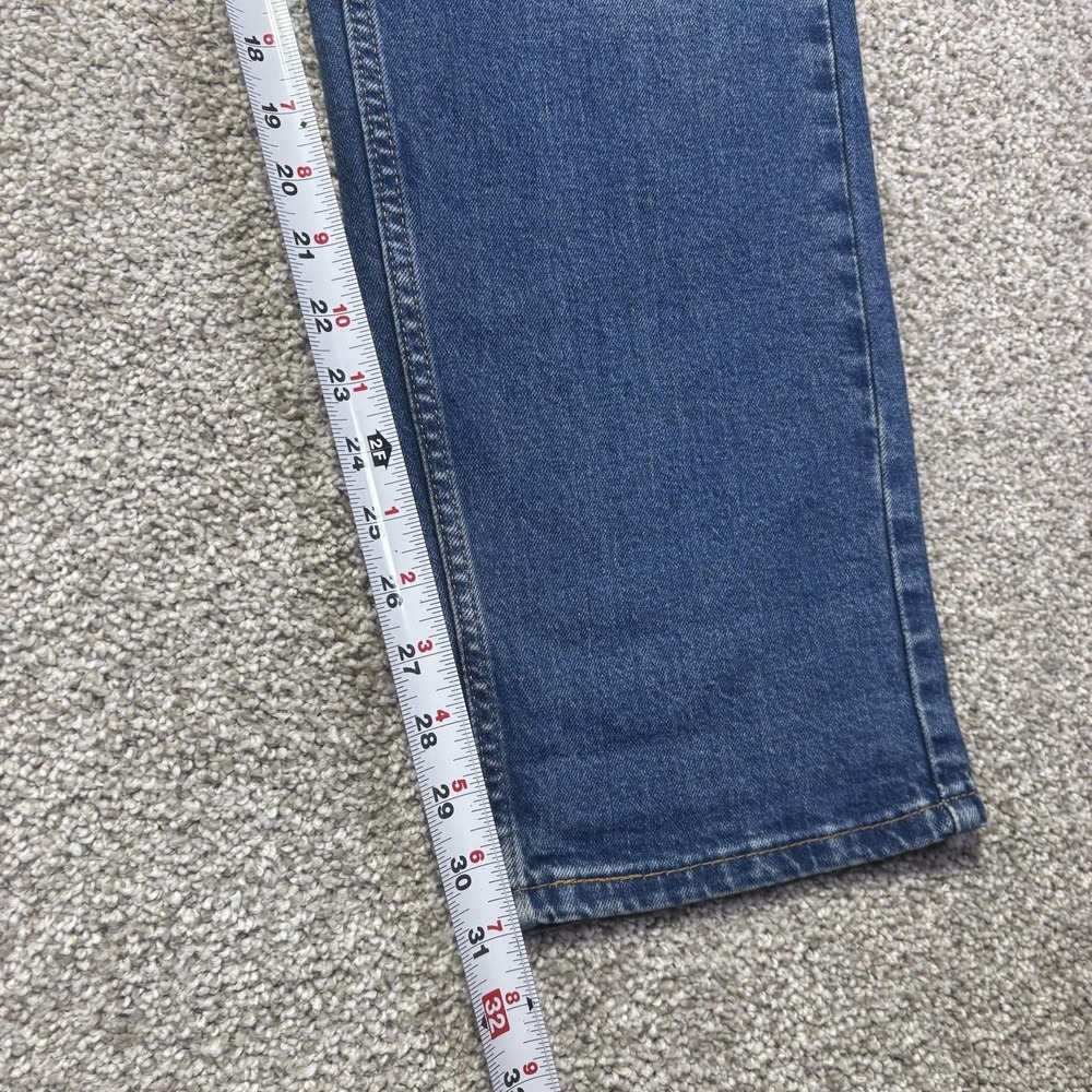 Levis 505 Jeans Mens 34x32 Blue Medium Wash Regular Straight Stretch Denim Pants - Picture 5 of 10